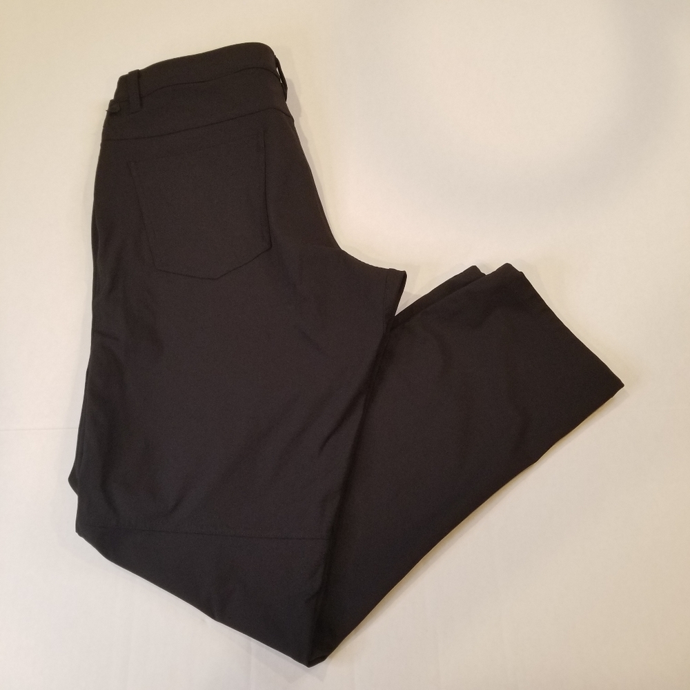 Lululemon ABC Warpstreme Pants Mens 32x30 Black Straight Stretch Tapered